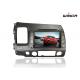 2 din touch screen car dvd player for honda civic(lhd) with DSP audi,front DVR camera,TV