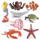 Realistic Sea Animal Figures Set Shark Dolphin Octopus Turtle Toy Assortment For Indoor Outdoor Play