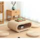 The Cane Makes Up Tea Table Natural Straw Woven Floor Table