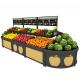 Metal Supermarket Fruit And Vegetables Shelves 2 Layers Display Rack