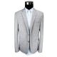 Fashion Mens Knit Blazer / Fabric Casual Blazer Grey Mel All Cotton Office Worker