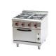 Gas Type N.G. or L.P.G. 4-Burner Oven Stainless Steel Gas Cooker for Kitchen Restaurant