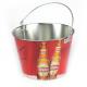 12L Metal Wine Bucket 4 Color Galvanized Ice Bucket With Handle