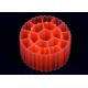 Red / Yellow Plastic MBBR Bio Media K1 500 m2/m3 Surface Area With White Color