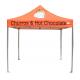 Orange Color 5x5 Pop Up Tent Corrosion Resistance With Sunshade Cover