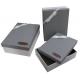 Grey keepsake Gift Boxes 1200 gsm Cardboard Ribbon Bow Decrating Leather Logo