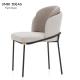 Upholstered Metal Frame Dining Chairs Iron Legs Italian Design 530x590x830mm