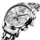White Dial Mens Mechanical Watches  Stainless Steel Mechanical Watch