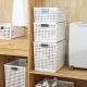 46*35cm 3 Tier Washing Basket White Plastic Laundry Hamper Home Use