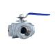 Customization 304/316 Stainless Steel Three-Way Ball Valve with Internal Thread and Handle