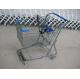 Unfolding Style Supermarket Shopping Trolley , Wire Metal Shopping Cart