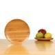 100% Bamboo Round Wooden Tray , Round Wood Serving Platter Heat Resistance