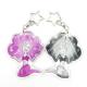 Custom Clear Printed Double Glitter Epoxy Resin Acrylic Charms Keychain for Gift with Star Clasp