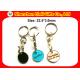 Customs metal keychains shopping cart trolley token keyring for promotional LL-HK1004281