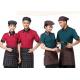Cool Restaurant Staff Clothing Ribbed Cuff Splicing With Nice Shirt And Pants