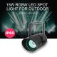 IP65 15W RGBW Narrow Beam Directional Outdoor Landscape Garden Spotlight