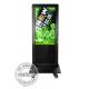 Dual Lcd Touch Advertising Standee / Movable Beacon Media Player Totem Digital Signage