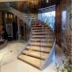 Custom Smart Interior Staircase Tempered Glass Space Saving