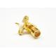 Gold Plating Brass 50Ω SMA Female Right Angle Connector