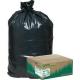 Black PLA Compostable / Biodegradable Plastic Garbage Bags Heat Sealing Type