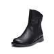 S085 New style short boots female first layer cowhide retro embossed handmade fashion casual flat-heeled women's boots