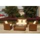 KD 4pcs cheap garden sofas outdoor rattan sofa as customized color