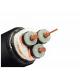 6 / 10KV 3 Core Stranded Copper Steel Wire Armoured Electrical Cable / Power Cable