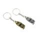 Bullet Cute Metal Keychain Zinc Alloy Metal Bottle Opener Keychain 15mm Thick