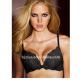 Black G H I J / K cup Hand Wash Breathable OEM Padded Plus Size Convertible Bra For Ladies