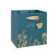 Deeply Green Coated Paper Printed Paper Shopping Bag With Ribbon Handle For Gift Packaging