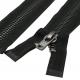 Heavy Duty Nickel Black Metal Zipper Fadeless Abrasion Resistant