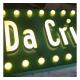 Indoor Outdoor Advertising Display with LED Marquee Letter Lights and Retro Metal Sign