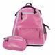 Fashionable Pink Glitter Sparkle Cheerleading Bag With Water Bottle Holders