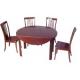 Modern  Cherry Veneer Restaurant Round Table With Chair Set , Dining Room Tables