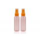 Matte Pink 18mm 60ml Refillable Plastic Spray Bottles With Orange Fine Mist Pump