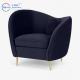 Cost-Effectiveness Fabric Deep Colour Single Luxury Arm Chair Seating Chairs For Living Room