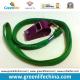 Green Lanyard Whistle Flat Polyester Lanyard Holder w/Wine Red Plastic Sports Whistle