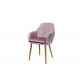 Velvet Cushion 13KGS 850mm Metal Upholstered Dining Chair