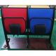 Metal Frame Soft Foam School Desk And Chair With Foldable Iron Writing Pad
