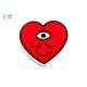 Felt Non Woven Material Embroidered Heart Patch Shoes Logo Applique Small