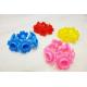 Colorful Flower Shaped Plastic Birthday Cake Candle Holders Eco Friendly