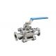 Industrial Clamp Ss Ball Valve Three Piece  2 Inch  FDA Approved