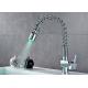Chrome Plated Pull Out Kitchen Basin Faucet ROVATE 360 Degree Rotation