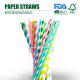Custom biodegradable food grade 10mm millimeter colorful kraft paper straws for milk tea party