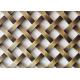 Antique Brass Plated Wire Mesh for Cabinets Door, Interior Woven Wire Fabric
