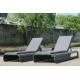 Hot Selling Grey Beach Wicker Daybed Outdoor Rattan Daybed Lounge Furniture