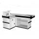 Multi - functional Supermarket Check Out Counter Steel Cashier Desk