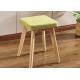 Soft Upholstered Modern Dressing Stool Chair With Solid Wood Frame