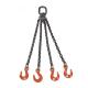 8T1.5M-4 Chains G80 Hook 4 Legs 10Mm Lashing Link Welded Chain Slings for Heavy Loads