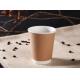 Coffee Kraft 12 Oz Hot Drink Cups Eco - Friendly With Flexo / Offset Printing